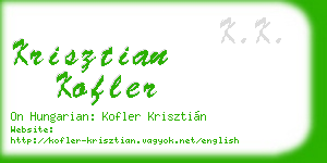krisztian kofler business card